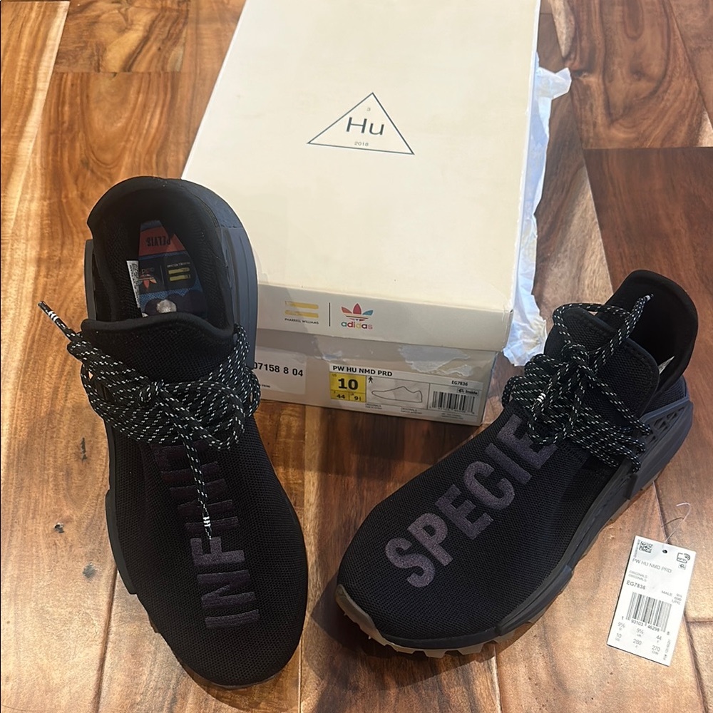 Adidas Men's Pharrell Williams NMD PW HU PRD Black Sneakers